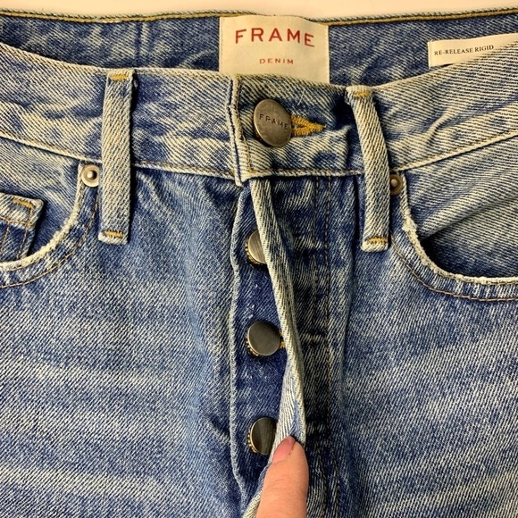 FRAME Le Original High-Rise Skinny Rigid Re-Release Distressed Jeans Sz … - Picture 9 of 12